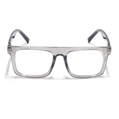 Eyejack Transparent Grey Wayfarer Eyeglasses for Men & Women (2261FCL2157-C2)