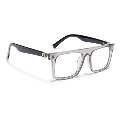 Eyejack Transparent Grey Wayfarer Eyeglasses for Men & Women (2261FCL2157-C2)