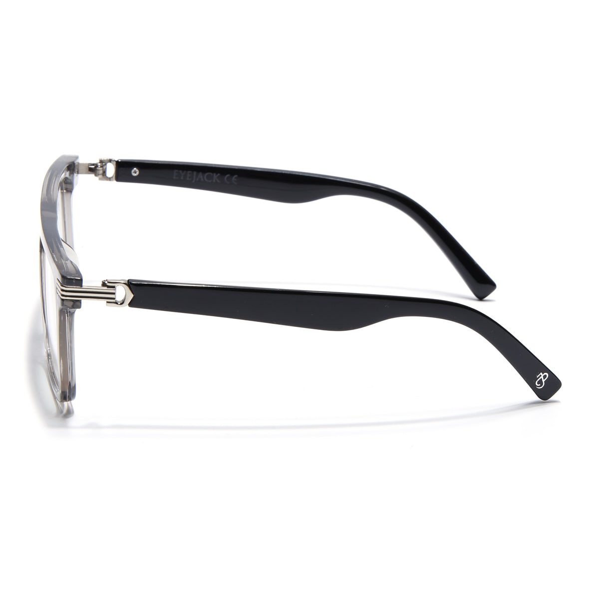 Eyejack Transparent Grey Wayfarer Eyeglasses for Men & Women (2261FCL2157-C2)