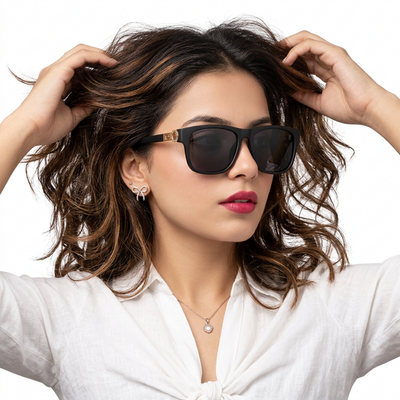 Eyejack Black Wayfarer Sunglasses for Men & Women (2313CL1035)