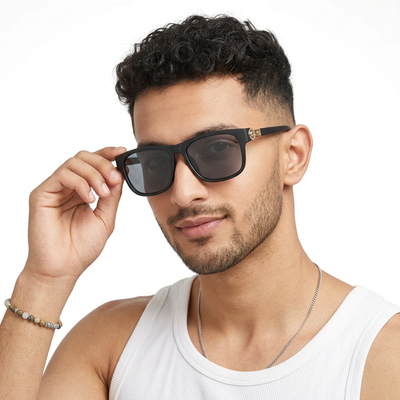 Eyejack Black Wayfarer Sunglasses for Men & Women (2313CL1035)