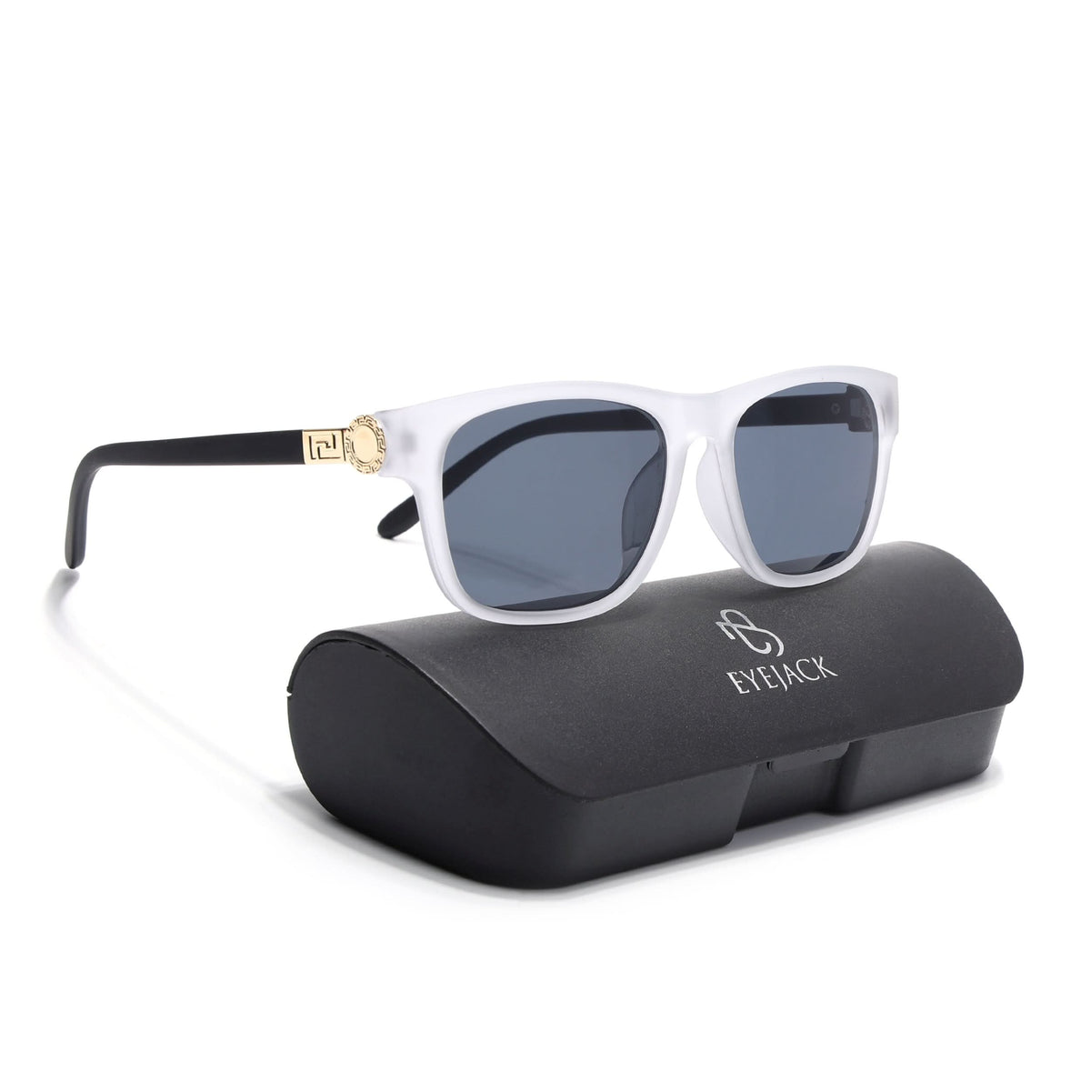 Eyejack Grey Wayfarer Sunglasses for Men & Women (2313CL1037)