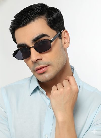 Alpha - Black Rectangle Sunglasses (2320CL2177)