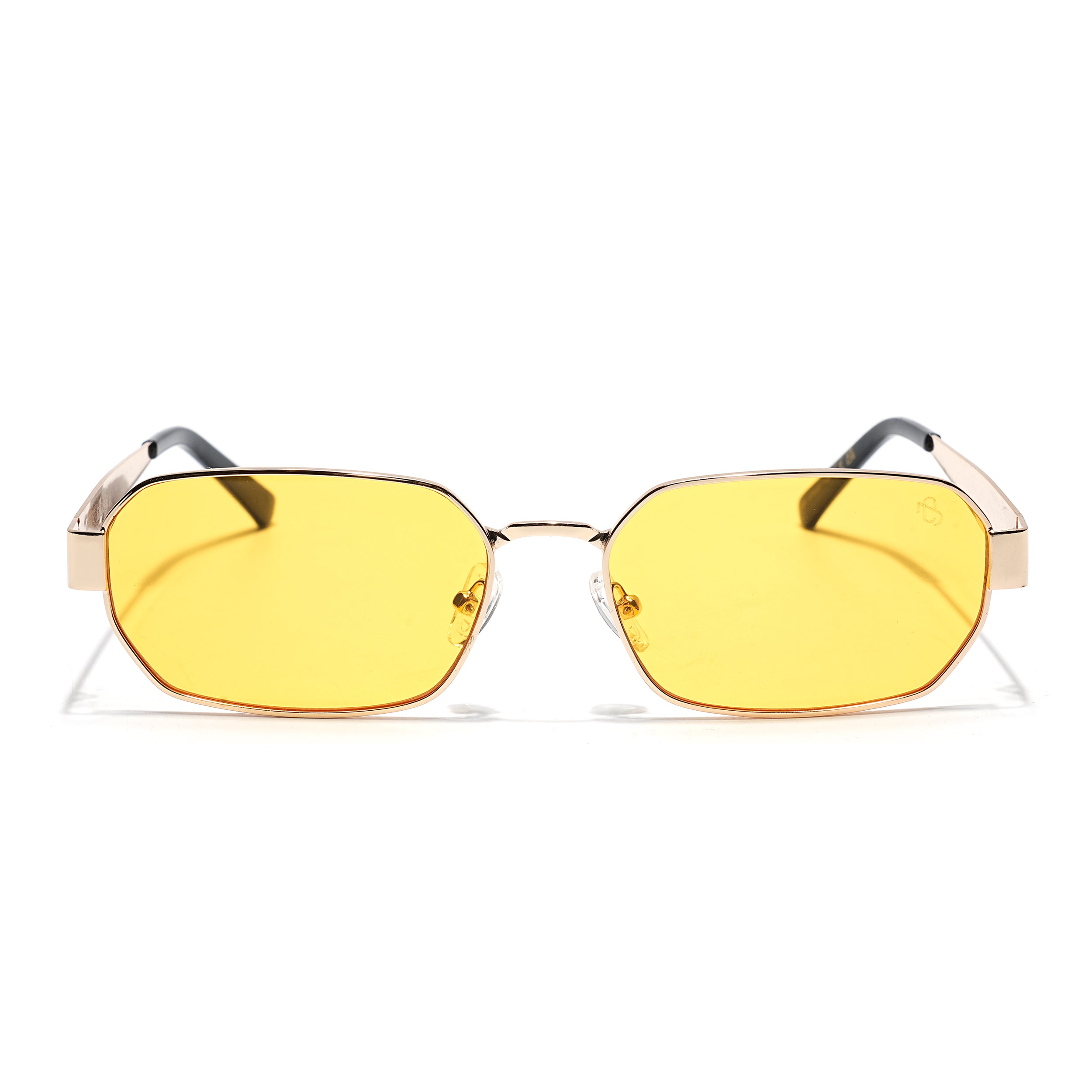Alpha - Golden Rectangle Sunglasses I Yellow Lens (2320CL2181