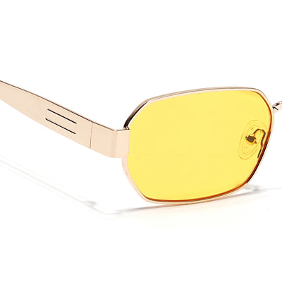 Alpha - Golden Rectangle Sunglasses I Yellow Lens (2320CL2181)