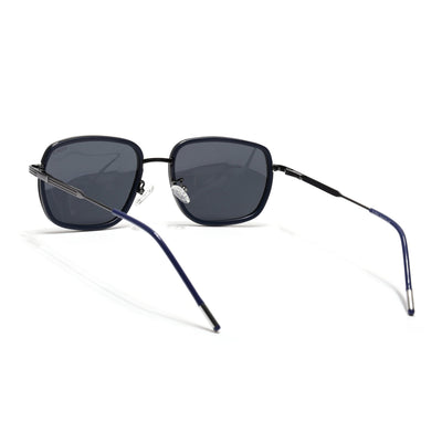 Eyejack Aura Blue & Grey Square Polarized Sunglasses for Men & Women (2501PCL1462)
