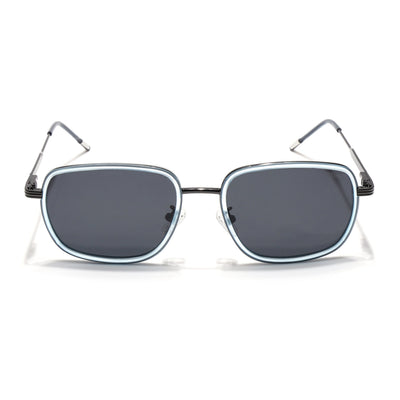 Eyejack Aura Sky Blue & Grey Square Polarized Sunglasses for Men & Women (2501PCL1464)