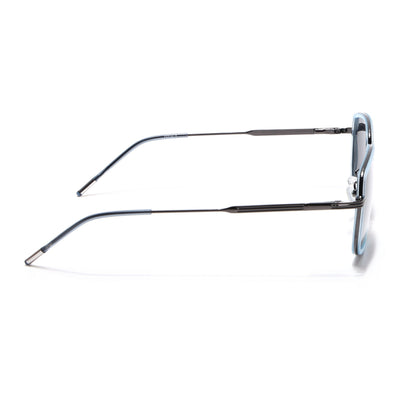 Eyejack Aura Sky Blue & Grey Square Polarized Sunglasses for Men & Women (2501PCL1464)