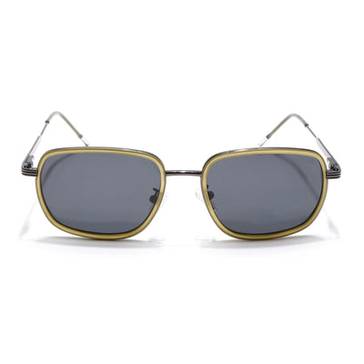 Eyejack Aura Light Green & Grey Square Polarized Sunglasses for Men & Women (2501PCL1467)