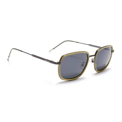 Eyejack Aura Light Green & Grey Square Polarized Sunglasses for Men & Women (2501PCL1467)