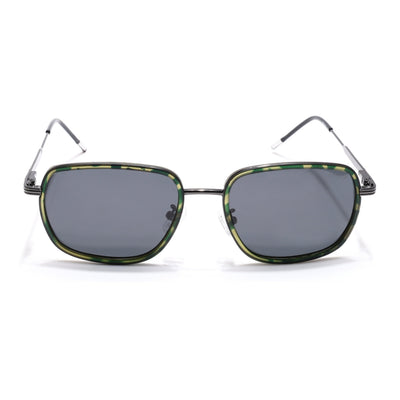 Eyejack Aura Olive & Grey Square Polarized Sunglasses for Men & Women (2501PCL1468)