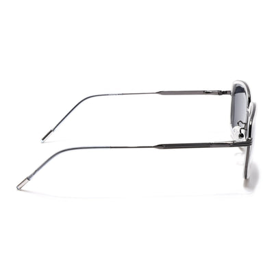 Eyejack Aura Transparent & Grey Square Polarized Sunglasses for Men & Women (2501PCL1469)
