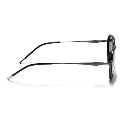 Eyejack Aura Black & Grey Round Polarized Sunglasses for Men & Women (2502PCL1470)