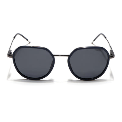 Eyejack Aura Blue & Grey Round Polarized Sunglasses for Men & Women (2502PCL1471)