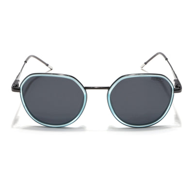 Eyejack Aura Sky Blue & Grey Round Polarized Sunglasses for Men & Women (2502PCL1473)