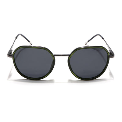 Eyejack Aura Olive & Grey Round Polarized Sunglasses for Men & Women (2502PCL1477)