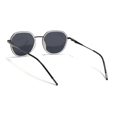 Eyejack Aura Transparent & Grey Round Polarized Sunglasses for Men & Women (2502PCL1478)