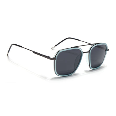 Eyejack Aura Sky Blue & Grey Wayfarer Polarized Sunglasses for Men & Women (2504PCL1492)