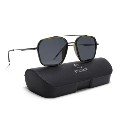 Eyejack Aura Olive & Grey Wayfarer Polarized Sunglasses for Men & Women (2504PCL1496)