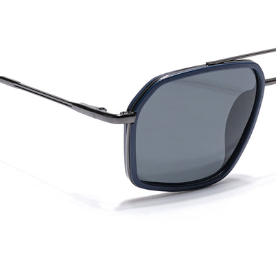 Eyejack Aura Blue & Grey Wayfarer Polarized Sunglasses for Men & Women (2505PCL1500)