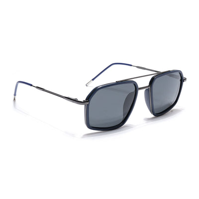 Eyejack Aura Blue & Grey Wayfarer Polarized Sunglasses for Men & Women (2505PCL1500)