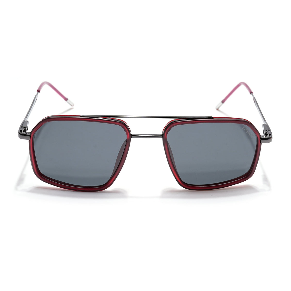 Eyejack Aura Red & Grey Wayfarer Polarized Sunglasses for Men & Women (2505PCL1501)