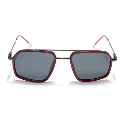 Eyejack Aura Red & Grey Wayfarer Polarized Sunglasses for Men & Women (2505PCL1501)