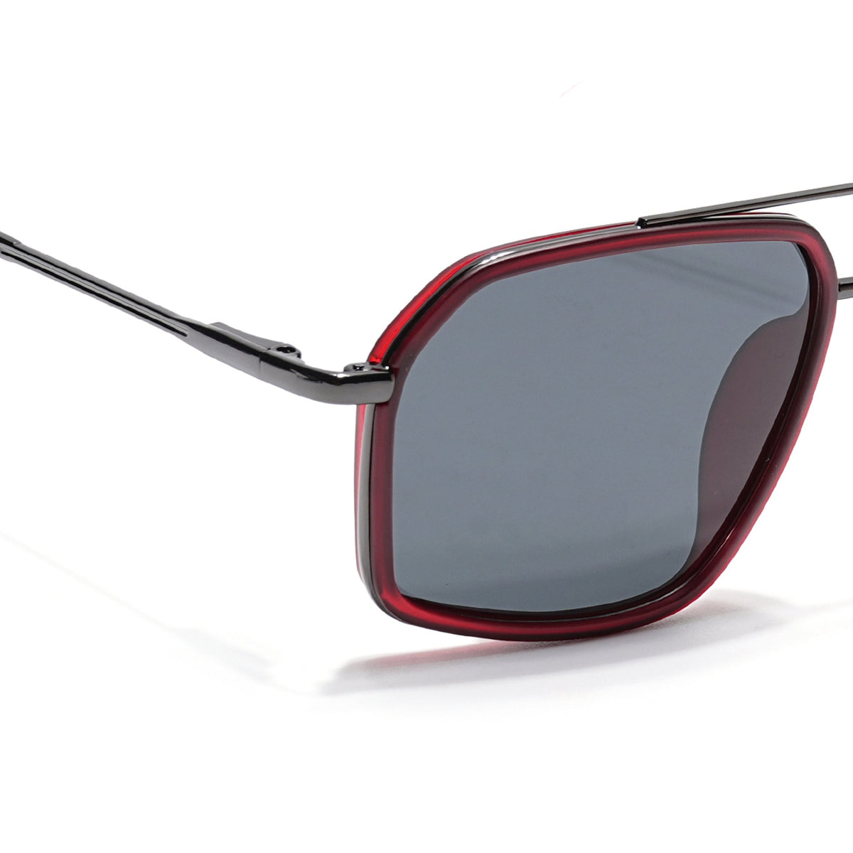 Eyejack Aura Red & Grey Wayfarer Polarized Sunglasses for Men & Women (2505PCL1501)