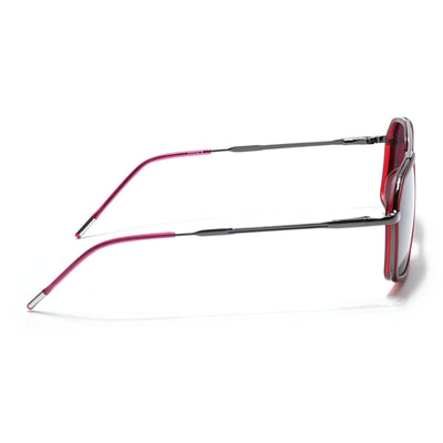 Eyejack Aura Red & Grey Wayfarer Polarized Sunglasses for Men & Women (2505PCL1501)
