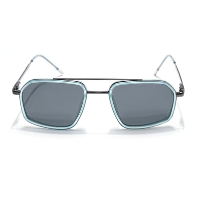 Eyejack Aura Sky Blue & Grey Wayfarer Polarized Sunglasses for Men & Women (2505PCL1502)