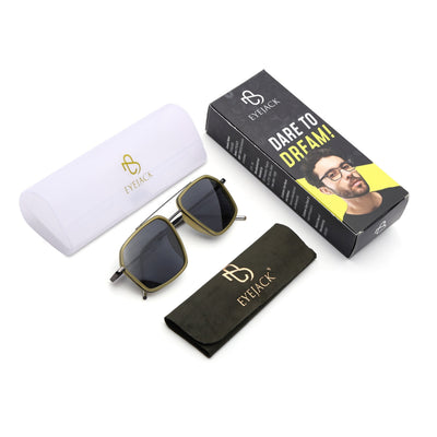 Eyejack Aura Light Green & Grey Wayfarer Polarized Sunglasses for Men & Women (2505PCL1505)