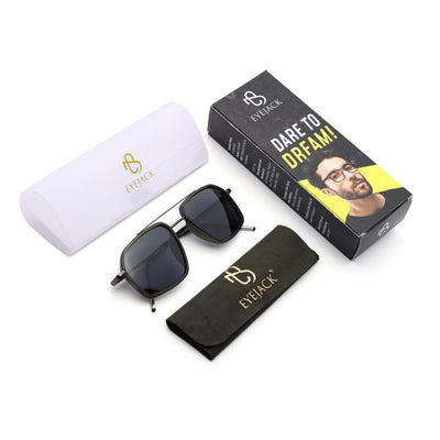 Eyejack Aura Olive & Grey Wayfarer Polarized Sunglasses for Men & Women (2505PCL1506)
