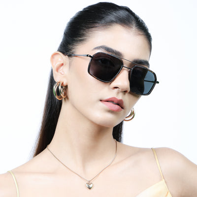 Eyejack Aura Demi Brown & Grey Wayfarer Polarized Sunglasses for Men & Women (2505PCL1508)