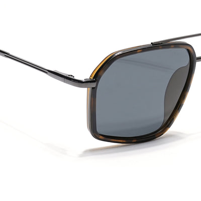 Eyejack Aura Demi Brown & Grey Wayfarer Polarized Sunglasses for Men & Women (2505PCL1508)
