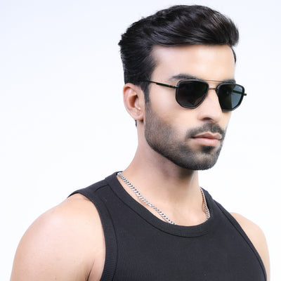 Eyejack Aura Black & Grey Wayfarer Polarized Sunglasses for Men & Women (2506PCL1509)