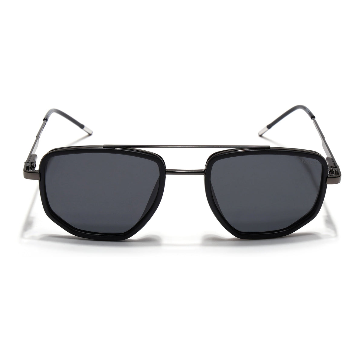 Eyejack Aura Black & Grey Wayfarer Polarized Sunglasses for Men & Women (2506PCL1509)