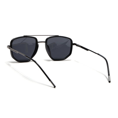 Eyejack Aura Black & Grey Wayfarer Polarized Sunglasses for Men & Women (2506PCL1509)