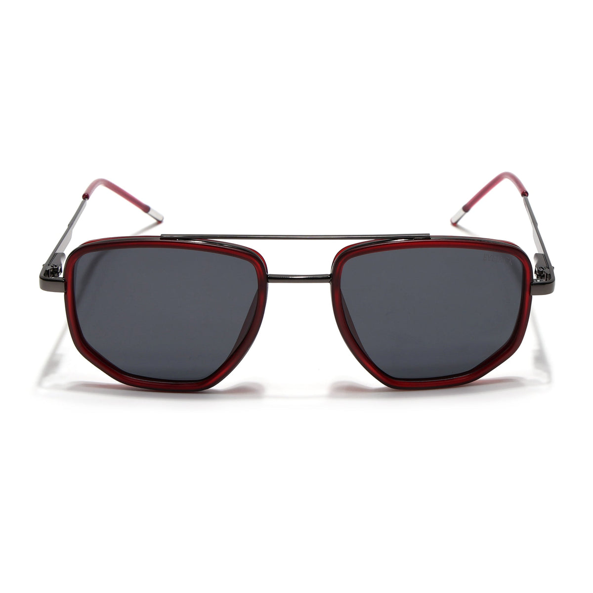 Eyejack Aura Red & Grey Wayfarer Polarized Sunglasses for Men & Women (2506PCL1511)