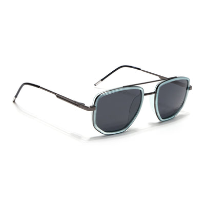 Eyejack Aura Sky Blue & Grey Wayfarer Polarized Sunglasses for Men & Women (2506PCL1512)