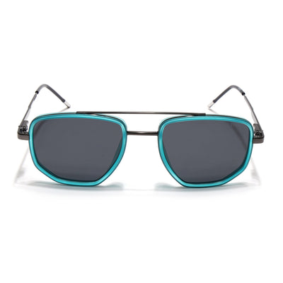 Eyejack Aura Sea Green & Grey Wayfarer Polarized Sunglasses for Men & Women (2506PCL1513)