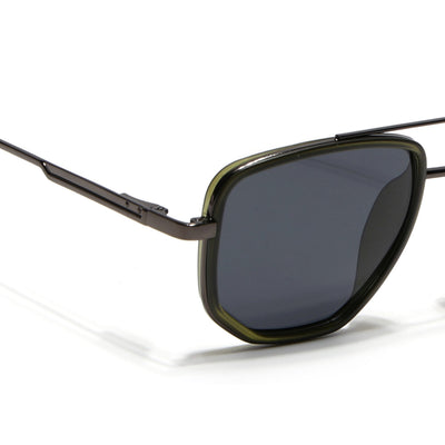 Eyejack Aura Olive & Grey Wayfarer Polarized Sunglasses for Men & Women (2506PCL1516)