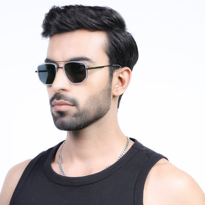 Eyejack Aura Transparent & Grey Wayfarer Polarized Sunglasses for Men & Women (2506PCL1517)