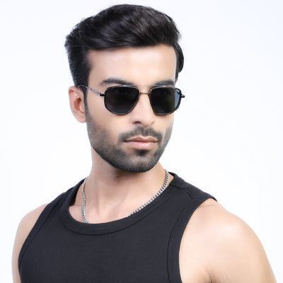Eyejack Aura Demi Brown & Grey Wayfarer Polarized Sunglasses for Men & Women (2506PCL1518)