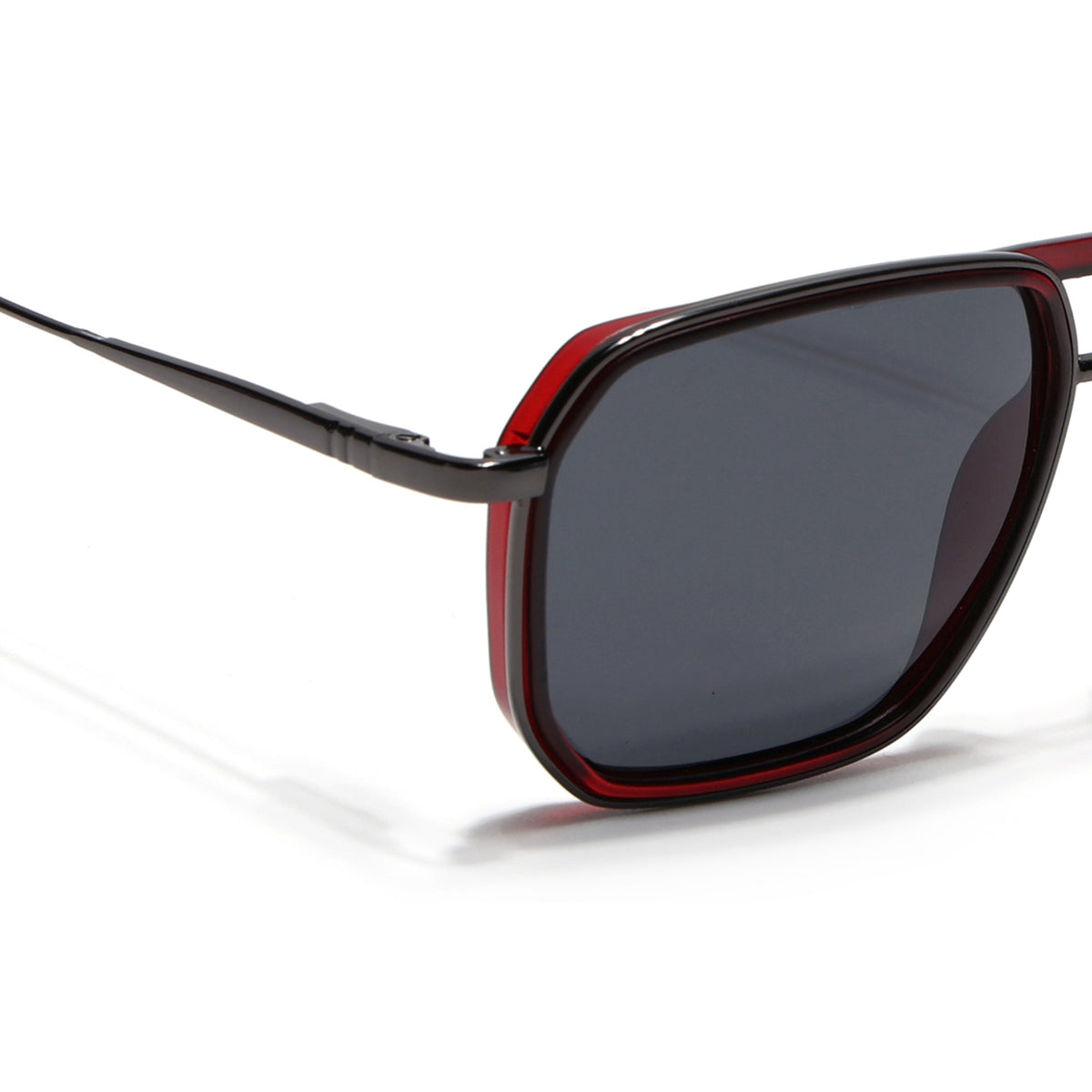 Eyejack Aura Red & Grey Wayfarer Polarized Sunglasses for Men & Women (2507PCL1521)