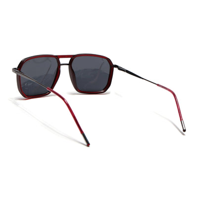 Eyejack Aura Red & Grey Wayfarer Polarized Sunglasses for Men & Women (2507PCL1521)
