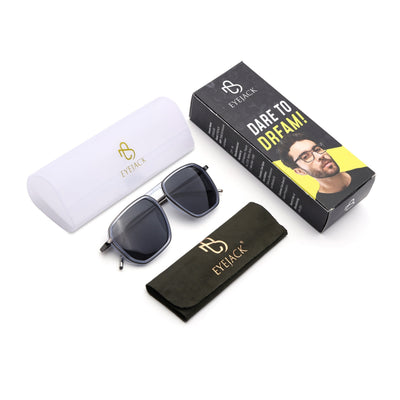 Eyejack Aura Sky Blue & Grey Wayfarer Polarized Sunglasses for Men & Women (2507PCL1522)