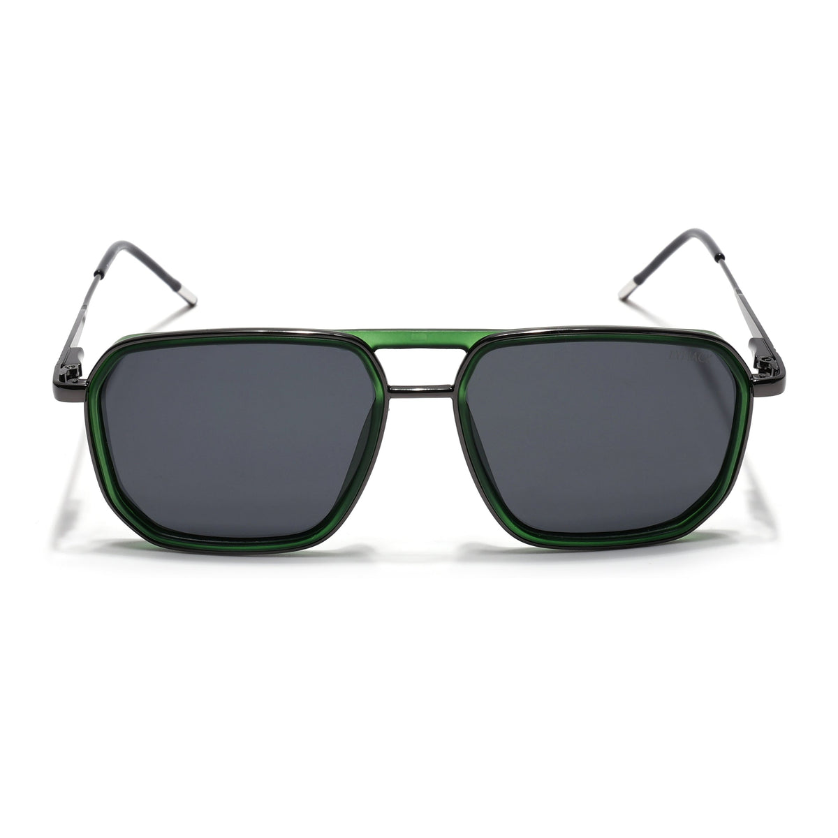 Eyejack Aura Green & Grey Wayfarer Polarized Sunglasses for Men & Women (2507PCL1524)