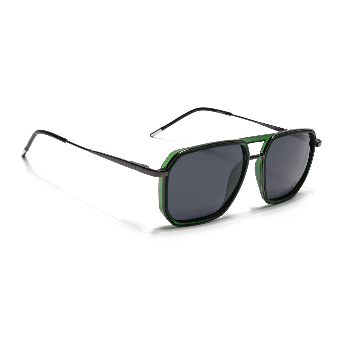 Eyejack Aura Green & Grey Wayfarer Polarized Sunglasses for Men & Women (2507PCL1524)