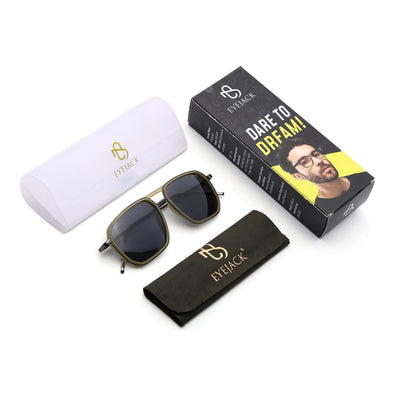 Eyejack Aura Light Green & Grey Wayfarer Polarized Sunglasses for Men & Women (2507PCL1525)