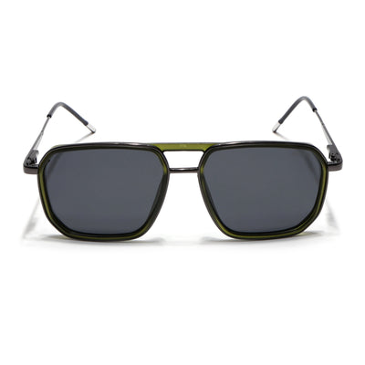 Eyejack Aura Olive & Grey Wayfarer Polarized Sunglasses for Men & Women (2507PCL1526)